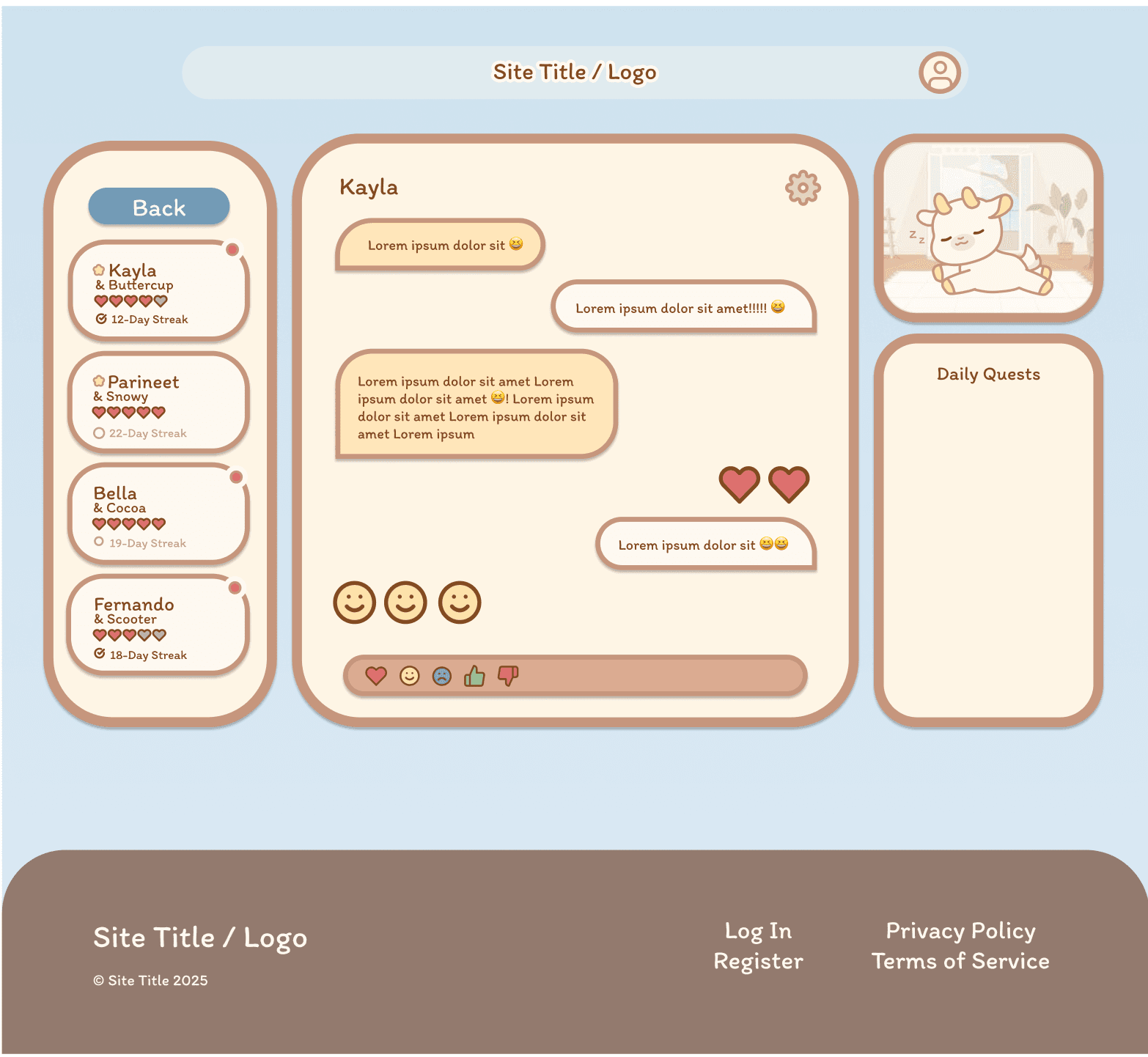 Gamified Chat App preview
