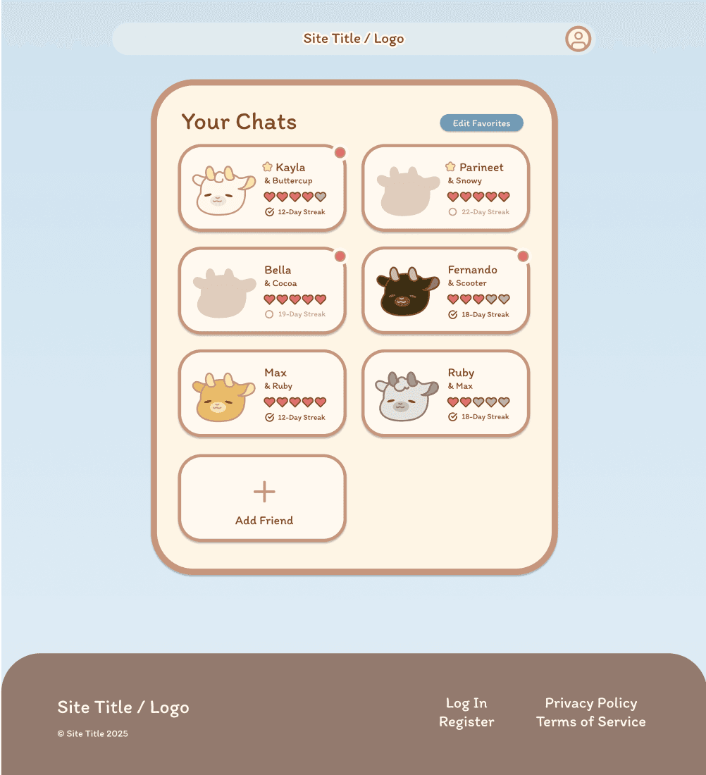 Gamified Chat App second preview